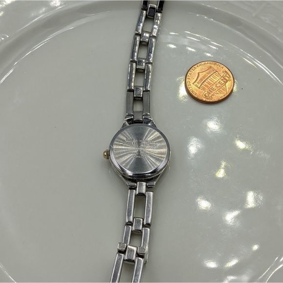Anne Klein Diamond Gold Silver Tone Watch 6.5\